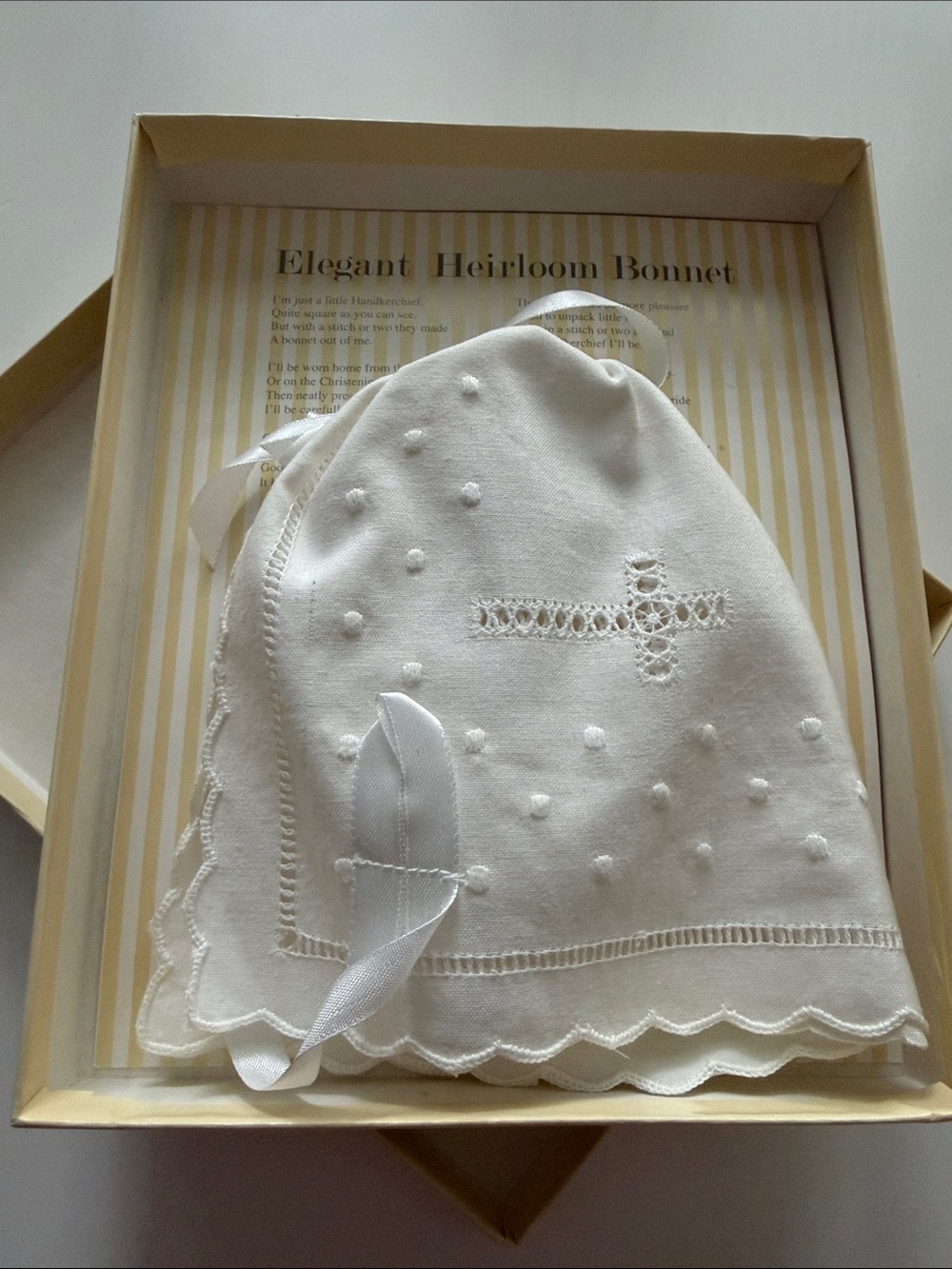 Elegant White Heirloom Bonnet